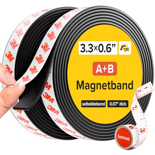 Flexibles Magnetband – 1 Meter x 1,5 cm x Magnetstärke 2 mm. Klebestreifen mit starker Selbstklebung – Ideale Magnetrolle für alle Projekte – Kühlschrank-Haftmagnete von X-BET MAGNET