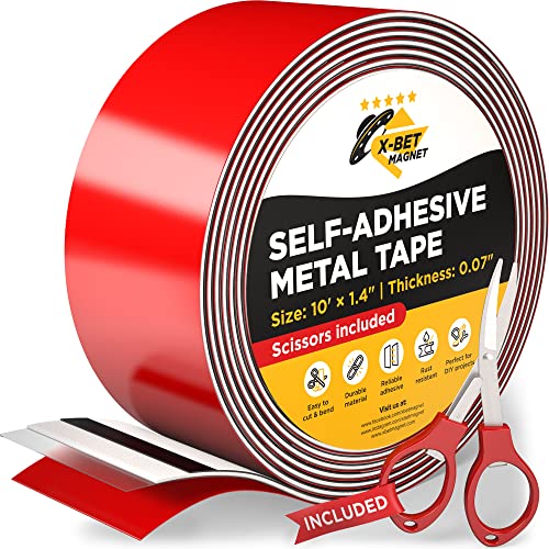 X-BET MAGNET Metallband für Magnete 1,4 Zoll x 10 Fuß – Metallstreifen mit selbstklebender Rückseite X-BET MAGNET Metallband für Magnete 1,4 Zoll x 10 Fuß – Metallstreifen mit selbstklebender Rückseite von X-BET MAGNET