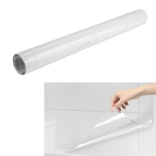 4 Pcs Transparent Klebefolie Möbel Schutzfolie, 42*70cm Wandschutzfolie Selbstklebend Öl Beweis Aufkleber Buchumschlag, Durchsichtige Hitzebeständige Wasserdicht Spritzschutz Küchenrückwand für Küche von X-BLTU