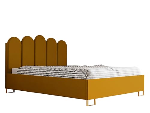 X-Group4th XG4 Schlafzimmer-Polsterbett Malaga, Gepolstertem Kopfteil, Hochwertiger Element Polsterstoff, Bettkasten mit Gasdruckfeder, Komfortable Betthöhe 39 cm, 200x200 cm Orange X-Group4th XG4 Schlafzimmer-Polsterbett Malaga, Gepolstertem Kopfteil, Hochwertiger Element Polsterstoff, Bettkasten mit Gasdruckfeder, Komfortable Betthöhe 39 cm, 200x200 cm Orange von X-Group4th