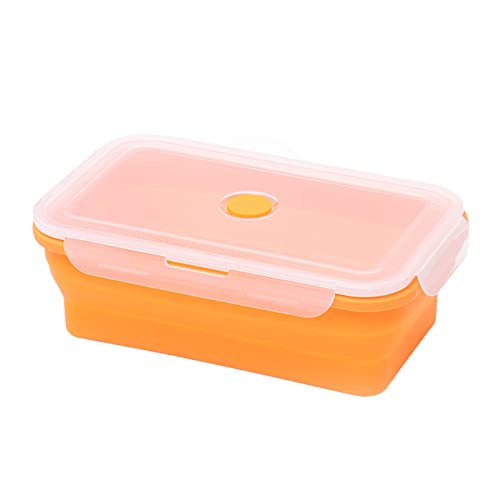 2 Größen Silikon Faltbare Lunchbox Frischhaltedose Farbe Mikrowellengeeignet Tragbar Picknick Camping Rechteckbox von X-Institute