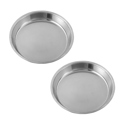 2er Set Edelstahl Dampfplatte Serviertablett Spülmaschinenfest Dämpfen Reis Tablett Liangpi Maker Servierschale von X-Institute