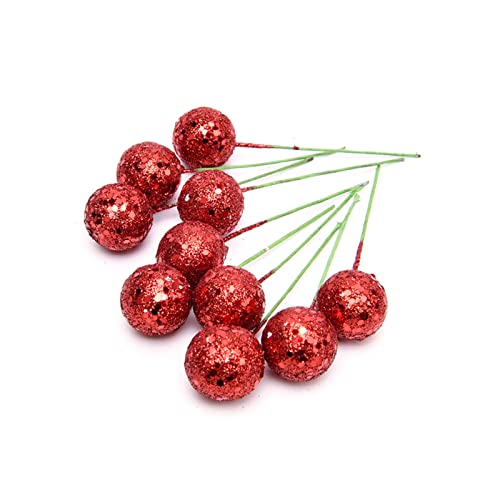 X-Institute 10 Stück Weihnachtskugel Ornament Glitzerpulver Weihnachtssimulation Obst Beeren Glitzerkugel Dekokugel Glitzerkugel X-Institute 10 Stück Weihnachtskugel Ornament Glitzerpulver Weihnachtssimulation Obst Beeren Glitzerkugel Dekokugel Glitzerkugel von X-Institute