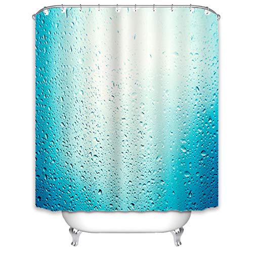 X-Labor Regen Duschvorhang 240x200cm Wasserabweisend Stoff Anti-Schimmel inkl. 12 Duschvorhangringe Waschbar Badewannevorhang 240x200cm Muster-A von X-Labor