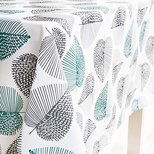 X-Labor Tischdecke Eckig Abwaschbar Oxford Stoff Wasserdicht Pflegeleicht Tischdeko für Garten Zimmer Mint 140 x 220 cm von X-Labor