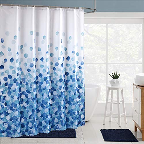 X-Labor Wasserabweisend Duschvorhang 240x200cm Dick Textil Stoff Anti-Schimmel inkl. 12 Duschvorhangringe Waschbar Badewannevorhang 180x200cm Muster-A von X-Labor