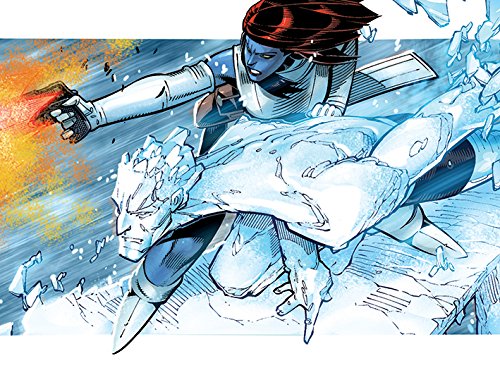 X-Men Kunstdruck auf Leinwand, Motiv Ice Blast, 60 x 80 cm, Baumwoll-Mischgewebe, Mehrfarbig, 60 x 80 x 3.2 cm von X-Men
