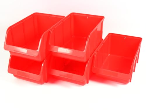 5 x Sichtboxen Stapelboxen aus Polypropylen PP Größe 4 Beständigkeit gegen Fette Harze Laugen Öle und Säuren stapelbar rot 207x155x332 mm für Werkstatt Garage Lager 1099318 5 x Sichtboxen Stapelboxen aus Polypropylen PP Größe 4 Beständigkeit gegen Fette Harze Laugen Öle und Säuren stapelbar rot 207x155x332 mm für Werkstatt Garage Lager 1099318 von X-Parts