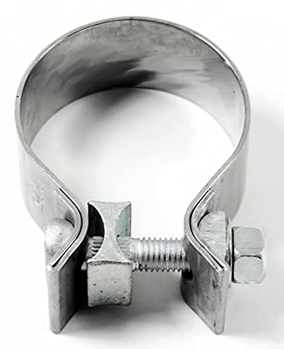 X-Parts Auspuffschelle 57mm 2,25" Schelle Auspuff Rohrschelle 57-62mm 1010832 Silber von X-Parts