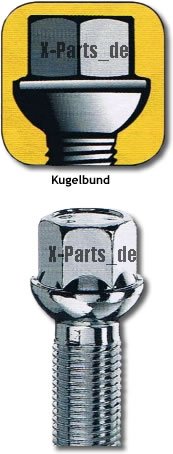 Radschraube Schraube M15x1,25 Kugel R14 Schaftlänge 44mm M1525KU44 Radschraube Schraube M15x1,25 Kugel R14 Schaftlänge 44mm M1525KU44 von X-Parts