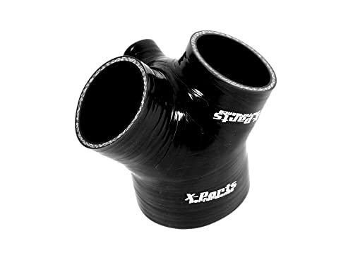 X-Parts Gewebeschlauch Y-Stück Drosselklappe Ersetzt 078133356T für Audi S4 RS4 A6 2.7L Bi-Turbo SCHWARZ/BLAU (Schwarz) von X-Parts