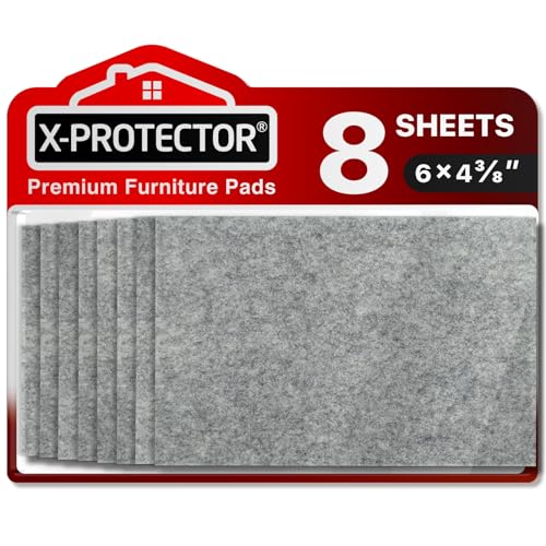 X-Protector Filzgleiter 8 Stück 15 x 11cm - Prämie Möbelgleiter Grau - Filz Selbstklebend X-Protector Filzgleiter 8 Stück 15 x 11cm - Prämie Möbelgleiter Grau - Filz Selbstklebend von X-Protector