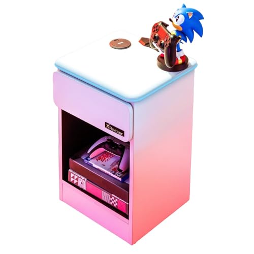 X Rocker Carbon-Tek Nachttisch – Moderner Gaming Nachtschrank mit LED-Beleuchtung & Wireless Charging Ladepad | Weiß X Rocker Carbon-Tek Nachttisch – Moderner Gaming Nachtschrank mit LED-Beleuchtung & Wireless Charging Ladepad | Weiß von X Rocker