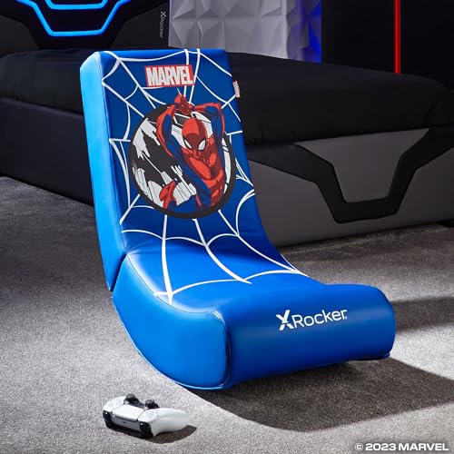 X Rocker Disney Marvel Spider-Man Floor Rocker | Gaming & Relax Bodensessel für Kinder von X Rocker