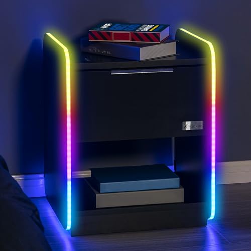 X Rocker Electra Gaming Nachtschrank mit RGB-Beleuchtung & Wireless Charging von X Rocker