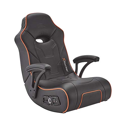 X Rocker G-Force Sport 2.1 Gaming Sessel | Floor Rocker | Gaming Stuhl mit 2.1 Audiosystem | Schwarz/Orange von X Rocker