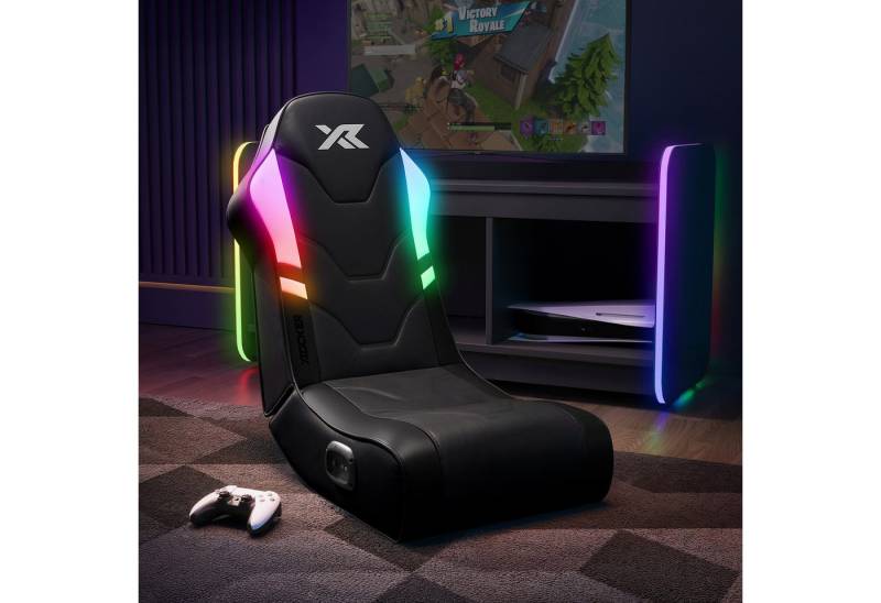 X Rocker Gaming Chair Shadow RGB 2.0 Audio Floor Rocker Gaming Stuhl – Schwarz, Audio, LED-Leuchten X Rocker Gaming Chair Shadow RGB 2.0 Audio Floor Rocker Gaming Stuhl – Schwarz, Audio, LED-Leuchten von X Rocker