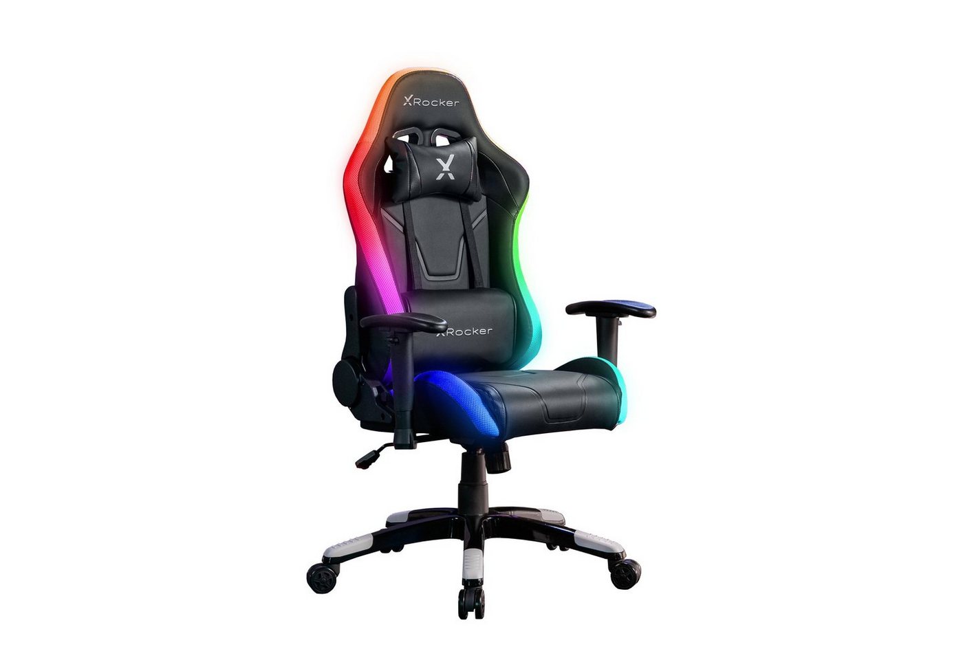 X Rocker Gaming-Stuhl Agility Compact RGB Bürostuhl für Kinder & Teenager mit Beleuchtung von X Rocker