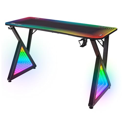 X Rocker Infinity RGB - Gaming Schreibtisch mit Beleuchtung & App-Steuerung von X Rocker