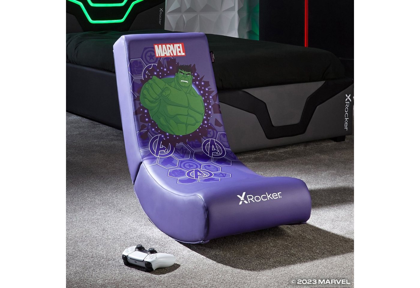 X Rocker Kindersessel Disney Marvel Avengers Floor Rocker Bodensessel, Für Kinder von X Rocker