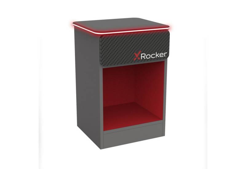 X Rocker Nachttisch Carbon-Tek Nachttisch mit LED-Beleuchtung & Wireless Charging von X Rocker