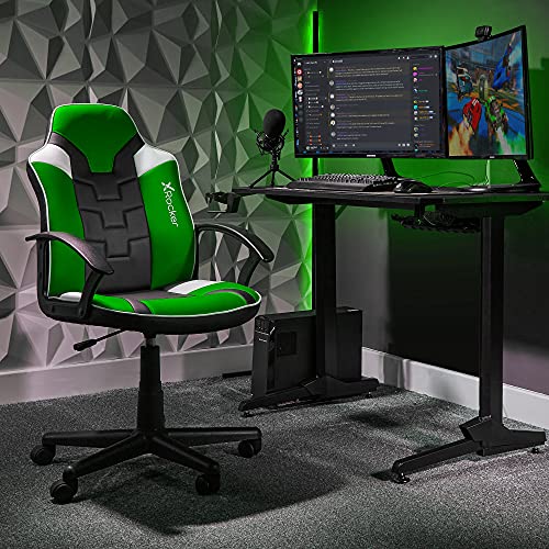 X Rocker Saturn ergonomischer Gaming Stuhl – Bürodrehstuhl für Kinder & Jugendliche – Höhenverstellbarer Schreibtischstuhl belastbar bis 100 kg von X Rocker