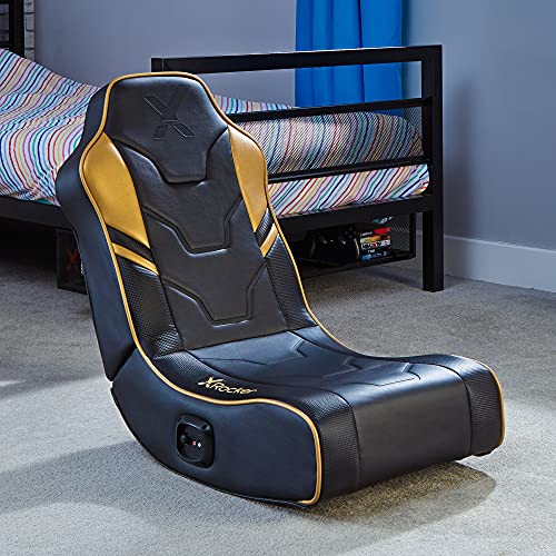 X Rocker Shadow 2.0 Floor Rocker Gaming Kinder Sessel mit 2.0 Audiosystem - Gold/Schwarz von X Rocker