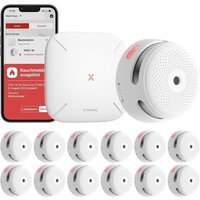 Smart Rauchmelder XS01-M + SBS50 Basisstation FS121 12Stück EN14604 wlan - X-sense von X-SENSE