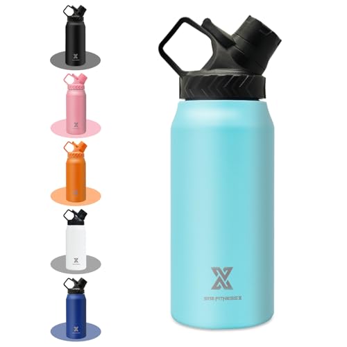 X SIM FITNESSX Edelstahl Trinkflasche 800ml Sport Thermosflasche Auslaufsicher Thermoskanne Isolierflasche Warm/Kalt doppelwandig isoliert BPA-Frei für für Sport/Fitness/Outdoor/Schule (lichte Blau) X SIM FITNESSX Edelstahl Trinkflasche 800ml Sport Thermosflasche Auslaufsicher Thermoskanne Isolierflasche Warm/Kalt doppelwandig isoliert BPA-Frei für für Sport/Fitness/Outdoor/Schule (lichte Blau) von X SIM FITNESSX
