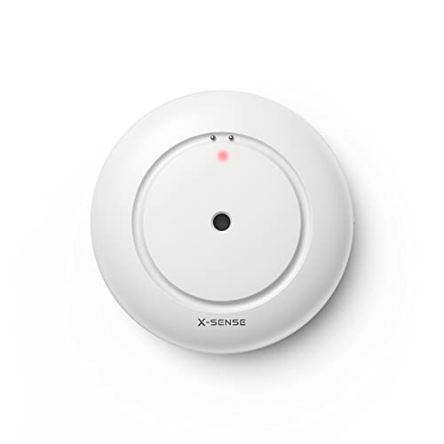 X-Sense Standalone Wassermelder mit Batterie, Wassersensor IP66, Mini-Wasserdetektor mit 110 dB Audio-Alarm, batteriebetrieben, Wasseralarm Melder für Küchen, Keller, Waschbecken, Boden und Pools von X-Sense