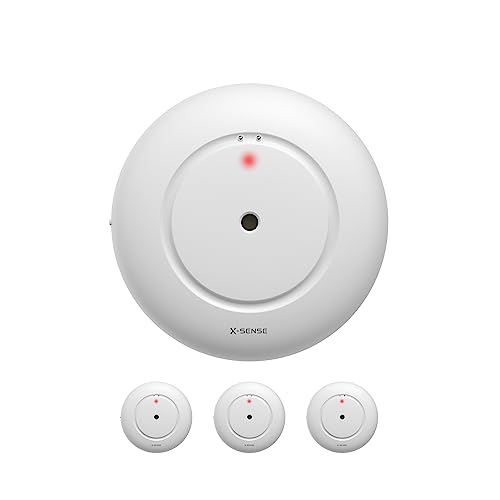 X-Sense STANDALONE Wassermelder ohne APP-Unterstützung, batteriebetriebener Wassersensor IP66, Mini-Wasserdetektor mit 110 dB Audio-Alarm, Wasseralarm Melder für Küchen, Waschbecken, WS01, 3er Set von X-Sense