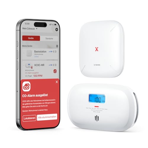 X-Sense Smart Kohlenmonoxid Melder, TÜV Rheinland Zertifiziert, mit Digitalanzeige, austauschbarer Batterie, App-Steuerung, mit Basisstation SBS50, XC0C-MR11, 1 Stück X-Sense Smart Kohlenmonoxid Melder, TÜV Rheinland Zertifiziert, mit Digitalanzeige, austauschbarer Batterie, App-Steuerung, mit Basisstation SBS50, XC0C-MR11, 1 Stück von X-Sense