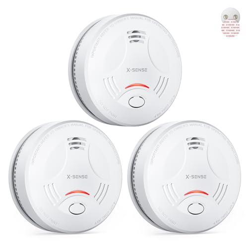 X-Sense Smart-Rauchmelder WLAN mit Magnethalterung, Basisstation SBS50 erforderlich (separat erhältlich), SD11-MR, 3 Stück von X-Sense