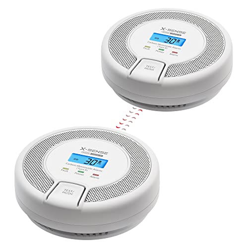X-Sense Vernetzbarer CO Melder mit Digitalanzeige, Kohlenmonoxidmelder mit Austauschbar Batterie, TÜV Rheinland Zertifiziert nach EN 50291, CO03D-W, 2er Set X-Sense Vernetzbarer CO Melder mit Digitalanzeige, Kohlenmonoxidmelder mit Austauschbar Batterie, TÜV Rheinland Zertifiziert nach EN 50291, CO03D-W, 2er Set von X-Sense