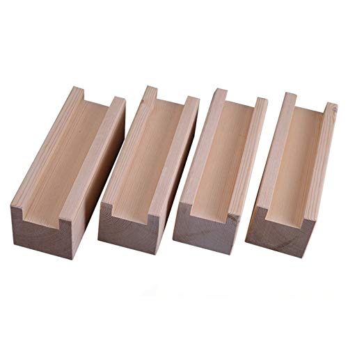 4 StüCk MöBel Risers Aus Holz,MöBelerhöHer BetterhöHung TischerhöHer,Holztisch Schreibtisch MöBel BeinheberfüßE,Bett Riser Lift,Rillendesign,Sofakissen,Kann 10cm ErhöHen(10x2.5x10cm) von X1NGFU