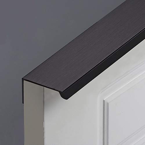 Modern Unsichtbar Möbelgriffe Stangengriff,Solide Aluminiumlegierung Türgriff Schrankgriffe,Bügelgriff Kabinettgriffe Schubladenknopf Griffe,mit Schrauben (Länge 1000mm,schwarz) von X1NGFU