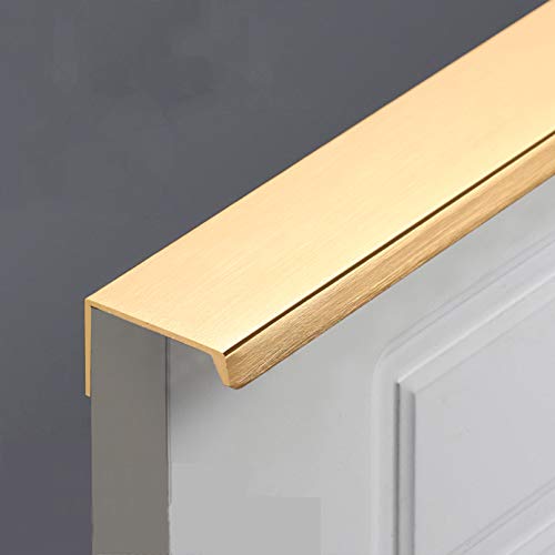 Modern Unsichtbar Möbelgriffe Stangengriff,Solide Aluminiumlegierung Türgriff Schrankgriffe,Bügelgriff Kabinettgriffe Schubladenknopf Griffe,mit Schrauben (Lochabstand 352mm,Golden) von X1NGFU