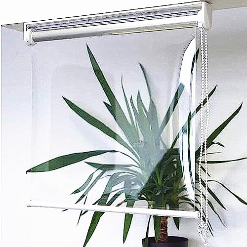 Transparentes Wasserdichtes Rollo,PVC Kunststoff Regenschutz Rollos,Seitenrollo Verdunklungsrollo,Wetterfest Durchsichtige Vorhang Für Terrassen Pavillon Tür,Breite X Höhe (50x150cm) von X1NGFU