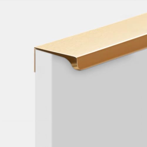 X1NGFU 1 Stück Moderne Möbelgriffe Versteckte Schrankgriffe Küchengriffe,Möbelgriffe Türgriff Aluminium Schubladengriff,für Schlafzimmer Küche Badezimmer,mit Schrauben (Length 1000mm,Gold) von X1NGFU
