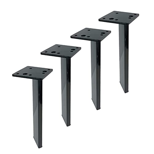 X1NGFU 4 Stück Möbelfüße Aus Edelstahl,Möbelbeine Metall,Schwarz Möbelfüsse Tischbein,Sofa Füße Kabinettfüße,Stützfüße Möbel Zubehör,für Fernsehschrank Kleiderschrank (24cm(9.4in)) von X1NGFU