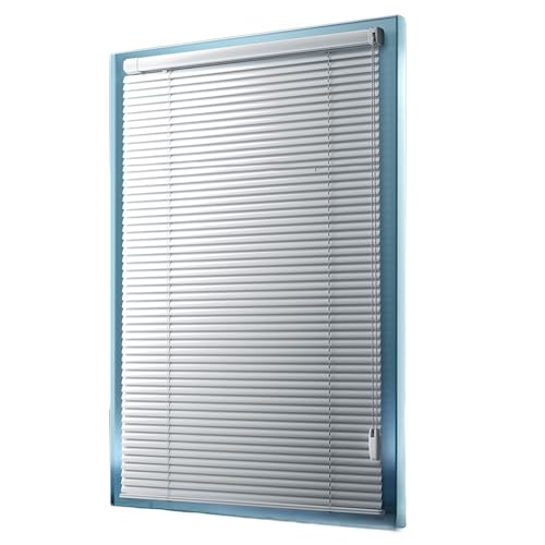 X1NGFU Aluminium Jalousie,Metall Verdunkelungsrollo Lamellen Rollo,Seitenzugrollo Fenster Horizontale Jalousie Für Drinnen,für Zuhause,Büro,Badezimmer,Anpassbar,Breite × Höhe (80cm x 100cm) von X1NGFU