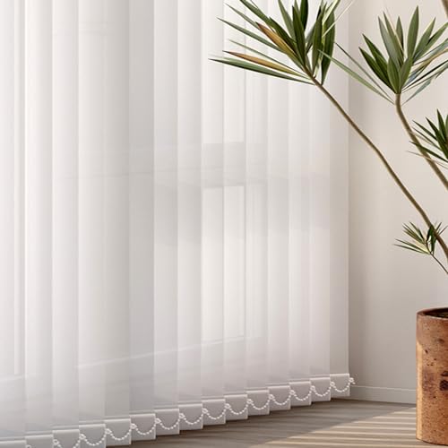 X1NGFU Lamellenvorhang Vertikaljalousie Verdunkelungslamellen,Komplettset Vertikaljalousie,lichtdurchlässig Wandmontage Sichtschutz,für Zuhause,Anpassbare Farben,Breite X Höhe (180cm x 200cm) von X1NGFU