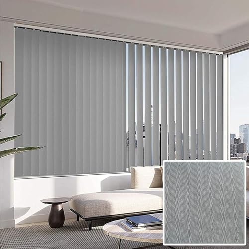 X1NGFU Lamellenvorhang Vertikaljalousie nach Maß,Verdunkelungslamellen Schiebegardine Lamellenvorhang,Sonnenschutz Blendschutz,für Zuhause,Inklusive Zubehör,grau,Breite×Höhe (180cm x 160cm) von X1NGFU