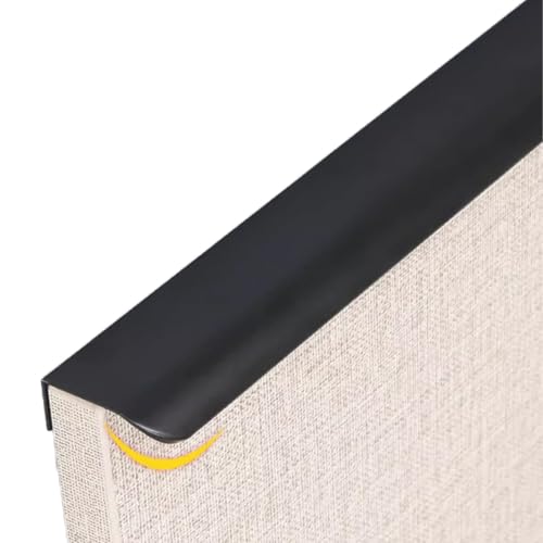 X1NGFU Metall Möbelgriffe Schubladengriffe Aluminiumlegierung schrankknöpfe,Versteckt Gebogen Küchenschrank Griffe für Außenbereich Innenbereich Kleiderschrank,Mit Schrauben (80mm,Black) von X1NGFU