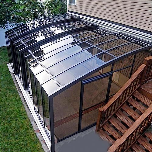 X1NGFU Polycarbonat-Kunststoffplatten,Schlagfeste PC-Dauerplatte,Transparente Gewächshaus Dachplatte,UV-Schutz Isolierplatten,Sonnenlicht-Paneele,Für Terrassen,Balkon,Vordächer (W1.5xL4m(59x157in)) von X1NGFU