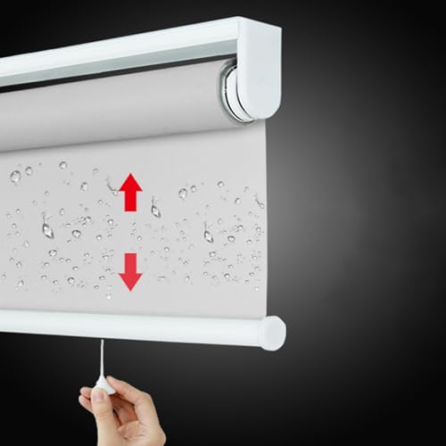 X1NGFU Springrollo Mittelzugrollo Schnapprollo,60% Verdunkelungsrollos Klemmrollo Thermorollo,Kabellos Lichtdurchlässig Fensterrollo Innen,Anpassbar Größen Farben,Breite X Höhe (50cm x 240cm) von X1NGFU