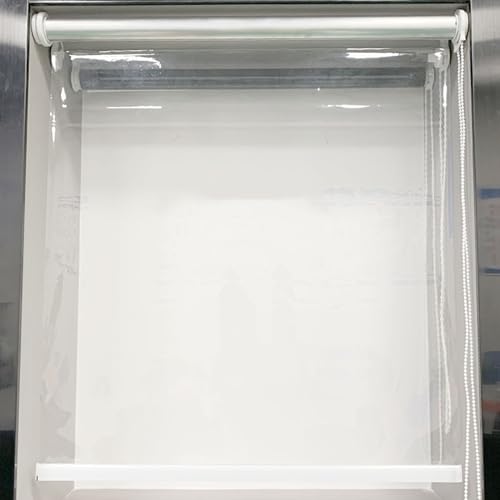X1NGFU Transparente wasserdichte Rollo,PVC-Kunststoff-Regenschutz-Fenster Rollo,Outdoor Pergola Wetterfest Durchsichtige Seitenrollo, Für Terrassen,Außen,mit Zubehör,Breite x Höhe (90cm x 210cm) von X1NGFU