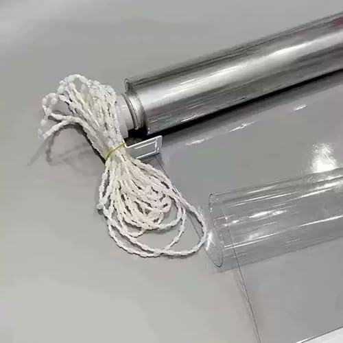 X1NGFU Wasserdichtes Transparent Rollo,PVC-Kunststoff Regenschutz Fenster Rollos,Klare Rollläden Seitenzug-Rollo für Fenster Balkon Terrassen Tür,Anpassbar,Breite x Höhe (175cm x 190cm) von X1NGFU