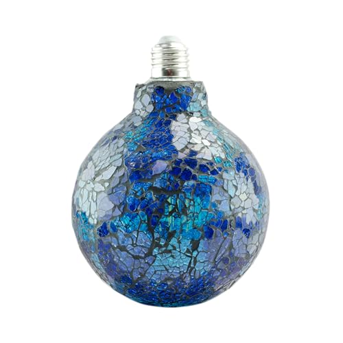 X4-LIFE LED-Mosaik-Kugel in Grün-Blau mit E27-Fassung von X4-LIFE
