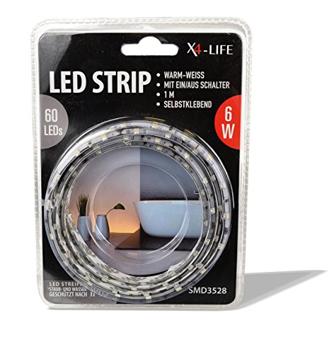 X4-LIFE LED Strip 1m warmweiß 12V - Netzteil - Selbtstklebend - IP65 Für Innen und Außen - Kürzbar - 300 Lumen X4-LIFE LED Strip 1m warmweiß 12V - Netzteil - Selbtstklebend - IP65 Für Innen und Außen - Kürzbar - 300 Lumen von X4-LIFE